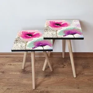 2Shp300 - Multicolor Multicolor Nesting Table (2 Pieces)