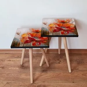 2Shp303 - Multicolor Multicolor Nesting Table (2 Pieces)