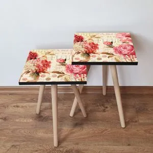 2Shp306 - Multicolor Multicolor Nesting Table (2 Pieces)