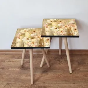 2Shp309 - Cream Cream
Brown
Green
Red Nesting Table (2 Pieces)