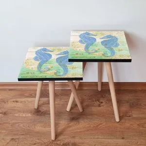 2Shp314 - Navy Blue Navy Blue
Green
Beige Nesting Table (2 Pieces)