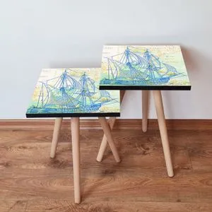 2Shp315 - Navy Blue Navy Blue
Green
Beige Nesting Table (2 Pieces)