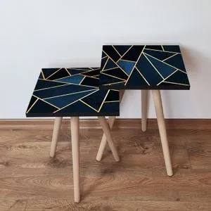 2Shp321 - Navy Blue Navy Blue
Blue
Gold Nesting Table (2 Pieces)
