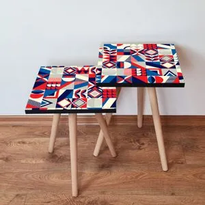 2Shp323 - Multicolor Multicolor Nesting Table (2 Pieces)
