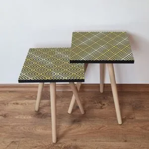 2Shp324 - Gold Gold
Grey Nesting Table (2 Pieces)