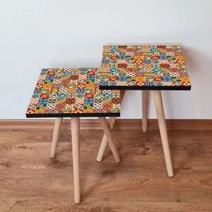 2Shp325 - Multicolor Multicolor Nesting Table (2 Pieces)