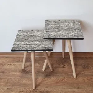 2Shp328 - Beige Beige Nesting Table (2 Pieces)