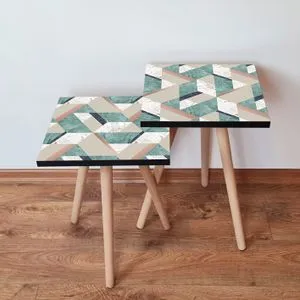 2Shp330 - Multicolor Multicolor Nesting Table (2 Pieces)