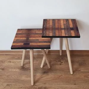 2Shp332 - Camel Brown Nesting Table (2 Pieces)