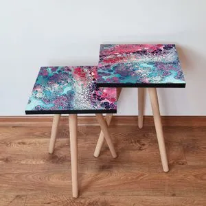 2Shp349 - Multicolor Multicolor Nesting Table (2 Pieces)