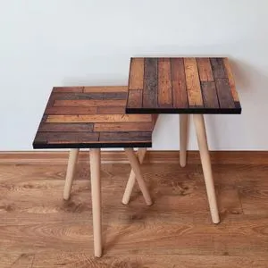 2Shp356 - Brown Brown Nesting Table (2 Pieces)