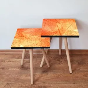 2Shp359 - Orange Orange
Yellow Nesting Table (2 Pieces)
