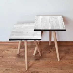 2Shp364 - White White Nesting Table (2 Pieces)