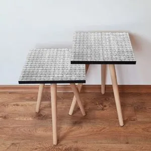 2Shp373 - Grey Grey
White Nesting Table (2 Pieces)