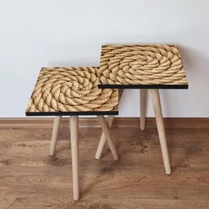 2Shp374 - Beige Beige Nesting Table (2 Pieces)