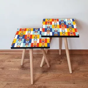 2Shp375 - Multicolor Multicolor Nesting Table (2 Pieces)