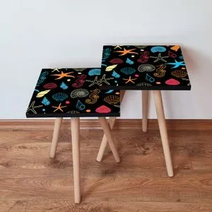 2Shp376 - Multicolor Multicolor Nesting Table (2 Pieces)