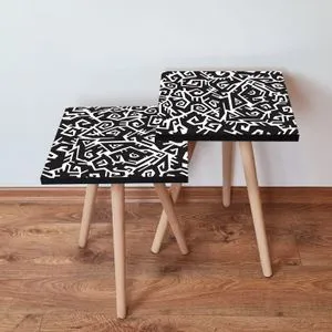 2Shp377 - White White
Black Nesting Table (2 Pieces)