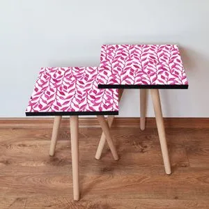 2Shp378 - Fuchsia Fuchsia
White Nesting Table (2 Pieces)