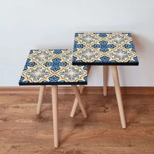 2Shp38 - Navy Blue Navy Blue
Yellow
White Nesting Table (2 Pieces)