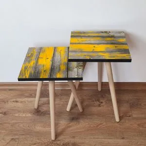 2Shp380 - Grey Grey
Yellow Nesting Table (2 Pieces)