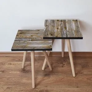2Shp381 - Brown Brown Nesting Table (2 Pieces)