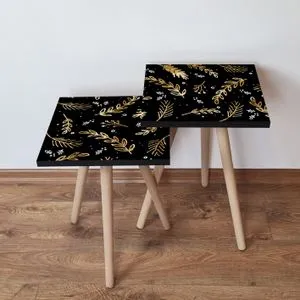 2Shp382 - Black Black
Gold
White Nesting Table (2 Pieces)