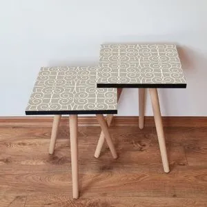 2Shp388 - Beige Beige
White Nesting Table (2 Pieces)