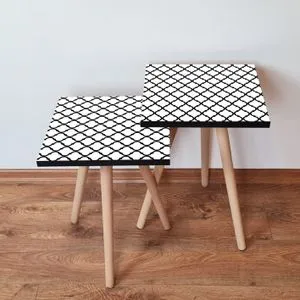 2Shp393 - White White
Black Nesting Table (2 Pieces)