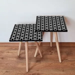 2Shp395 - White White
Black Nesting Table (2 Pieces)