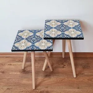 2Shp40 - Navy Blue Navy Blue
White
Cream Nesting Table (2 Pieces)