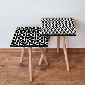 2Shp403 - Black Black
White Nesting Table (2 Pieces)