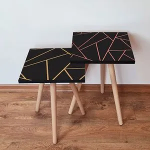2Shp405 - Black Black
Gold
Pink Nesting Table (2 Pieces)