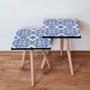 2Shp41 - Navy Blue Navy Blue
Blue
White Nesting Table (2 Pieces)