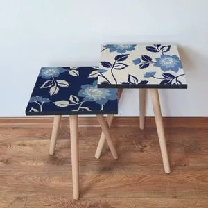 2Shp411 - Navy Blue Navy Blue
Blue
Beige Nesting Table (2 Pieces)