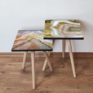 2Shp416 - Multicolor Multicolor Nesting Table (2 Pieces)