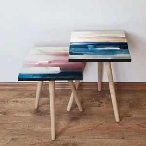 2Shp419 - Multicolor Multicolor Nesting Table (2 Pieces)