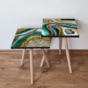 2Shp421 - Multicolor Multicolor Nesting Table (2 Pieces)