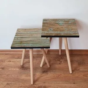 2Shp426 - Green Green
Brown Nesting Table (2 Pieces)