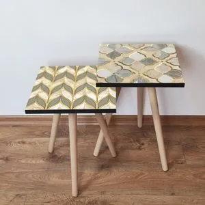 2Shp429 - White White
Gold
Beige
Grey Nesting Table (2 Pieces)