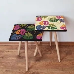 2Shp431 - Multicolor Multicolor Nesting Table (2 Pieces)