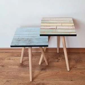 2Shp439 - Blue Blue
Green
Yellow
White Nesting Table (2 Pieces)