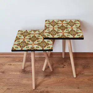 2Shp44 - Brown Brown
Green
Yellow
White Nesting Table (2 Pieces)