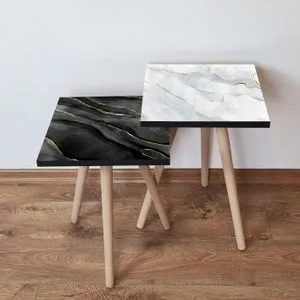 2Shp440 - Black Black
White
Gold Nesting Table (2 Pieces)