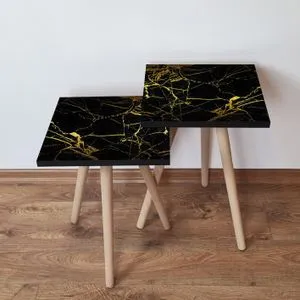 2Shp444 - Black Black
Gold Nesting Table (2 Pieces)