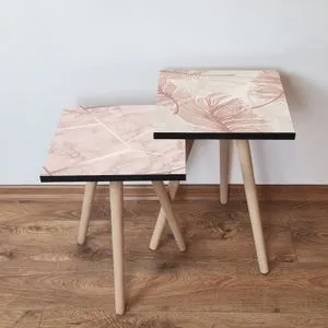 2Shp445 - Beige Beige
Cream Nesting Table (2 Pieces)