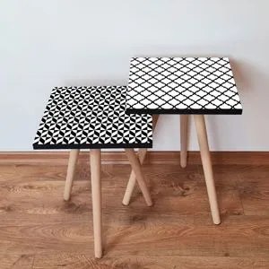 2Shp447 - Black Black
White Nesting Table (2 Pieces)