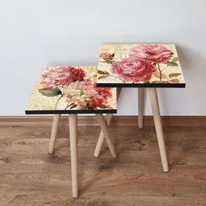 2Shp457 - Multicolor Multicolor Nesting Table (2 Pieces)