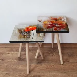 2Shp458 - Multicolor Multicolor Nesting Table (2 Pieces)