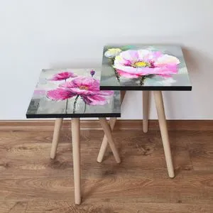 2Shp459 - Multicolor Multicolor Nesting Table (2 Pieces)